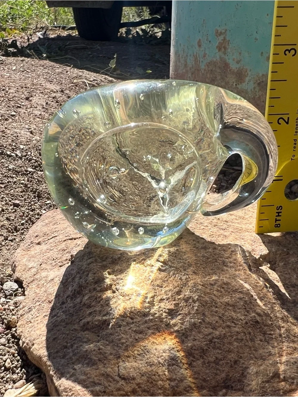 Elephant Hand-Blown Glass paperweight Clear